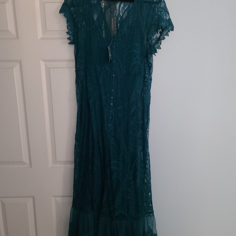 Torrid Lace skater maxi dress, size 2